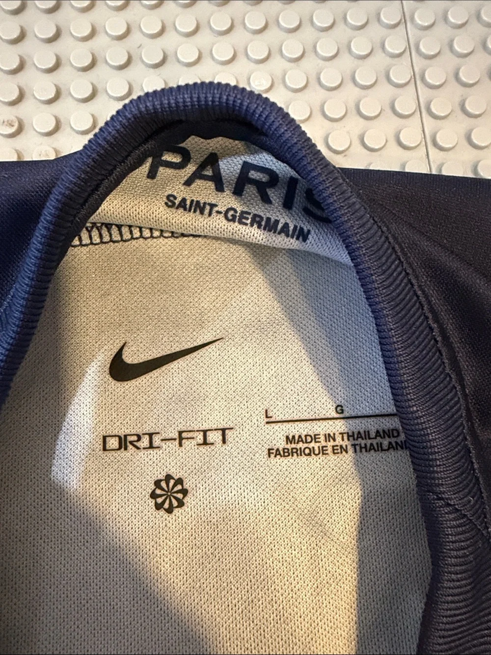 Nike Navy, White & Red PSG Soccer Jersey